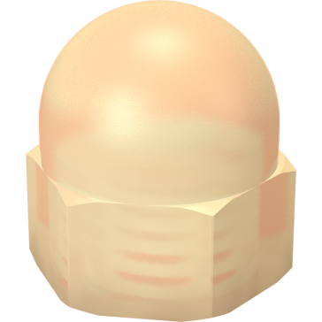 Hutmuttern ähnlich DIN 1587 Material: Polyamid 6.6 Farbe: natur