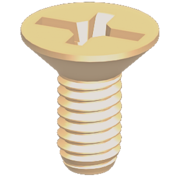 Senkkopfschrauben mit Schlitz/ Kreuzschlitz ähnlich DIN 963 / EN ISO 2009 Material: Polyamid 6.6 Farbe: natur