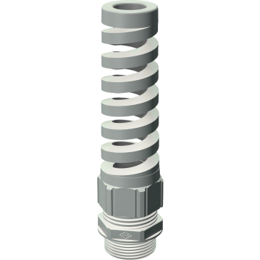 EUROFIX Knickschutzverschraubungen für bewegliche Kabel, IP68 - 5 bar Material: Polyamid 6. Farbe: hellgrau= 0351, schwarz= 0181 siehe letzte 4 Stellen der Bestellnummer