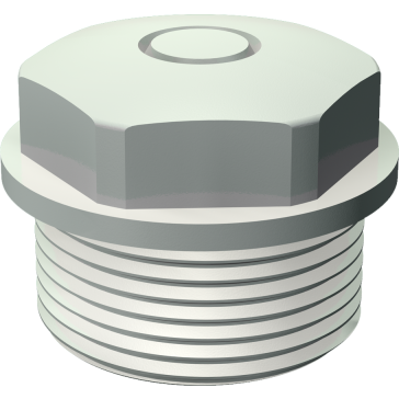 Würgenippel, metrisch Geschlossene Ausführung mit einer/ mehreren Durchbruchmöglichkeiten Material: PE weich (LDPE) Farbe: grau ähnl. RAL 7035