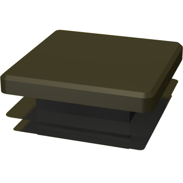 Lamellenstopfen, eckig für Quadrat- und Rechteckrohre Material: PE weich (LDPE) Farbe: schwarz ähnlich RAL 9005