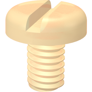 Veränderte Linsenschrauben ähnlich DIN 85 / EN ISO 1580 Material: Polyamid 6.6 Farbe: natur