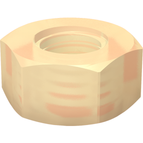 Sechskantmuttern DIN 34814 ähnlich DIN 555 / 934 / EN 24034 / 4032 / ISO 4034 / 4032 Material: Polyamid 6.6 Farbe: natur