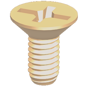 Senkkopfschrauben mit Schlitz/ Kreuzschlitz ähnlich DIN 963 / EN ISO 2009 Material: Polyamid 6.6 Farbe: natur