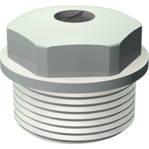 Würgenippel mit Loch, metrisch Material: PE weich (LDPE) Farbe: hellgrau ähnl. RAL 7035