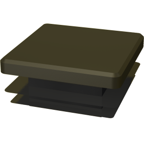 Lamellenstopfen, eckig für Quadrat- und Rechteckrohre Material: PE weich (LDPE) Farbe: schwarz ähnlich RAL 9005