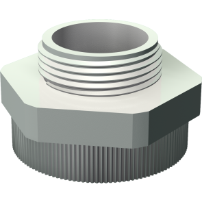 Übergangsstücke PG-Metrisch Metrisch-PG Material: Polyamid 6. 30%GF Farbe: hellgrau